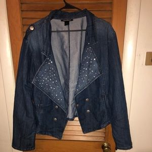 Sparkle blue jean jacket